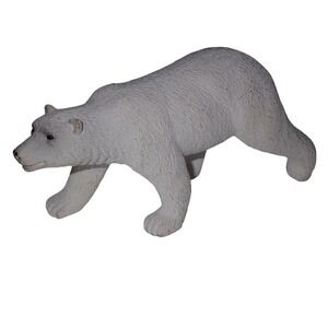 SEA WORLD ANIMAL FIGURE WHITE POLAR BEAR SEALIFE TOY 6" LONG Safari Arctic